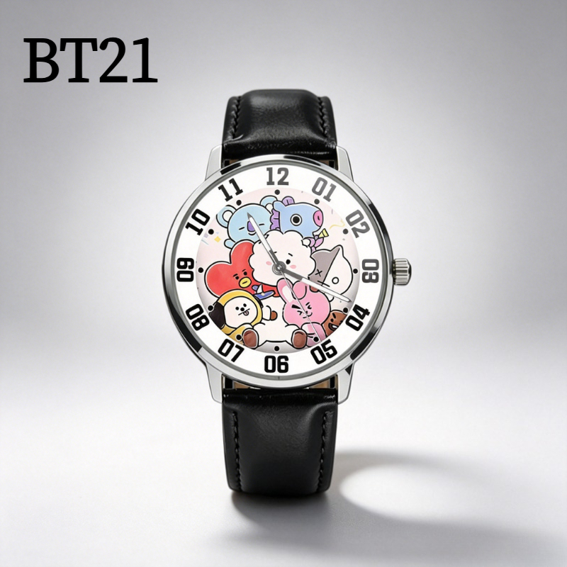 Anime Merchandise Types - BT21 만화 귀여운 학생 시계 카와이