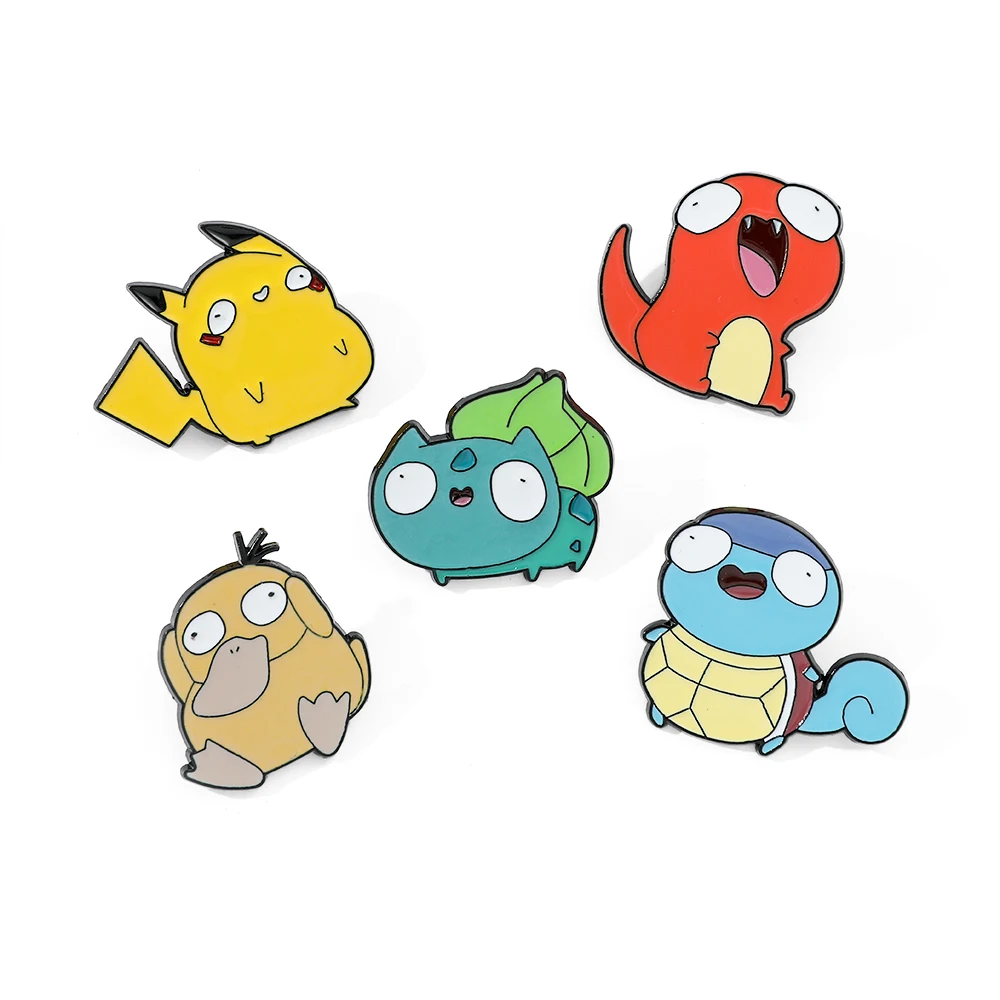 Enamel Pin Set - 5개 만화 엘프 브로치 개인 맞춤형