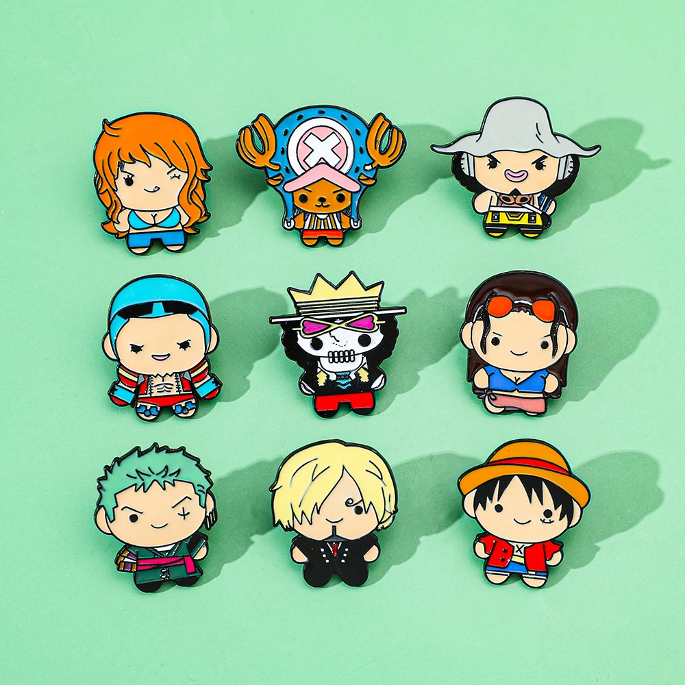 9 Pcs 크리 에이 티브 만화 브로치 애니메이션 원피 - Enamel Pin Set 리뷰 및 가격
