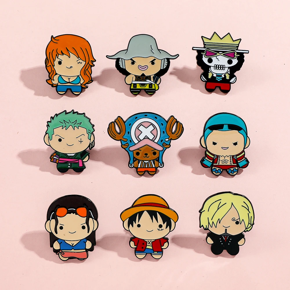 9 Pcs 크리 에이 티브 만화 브로치 애니메이션 원피 - Enamel Pin Set 리뷰 및 가격