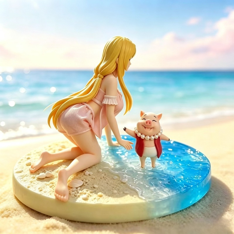 액션 인형/게임/애니메이션/상품 해변에서 무릎을 꿇은  - Anime Merchandise Figures 리뷰 및 가격