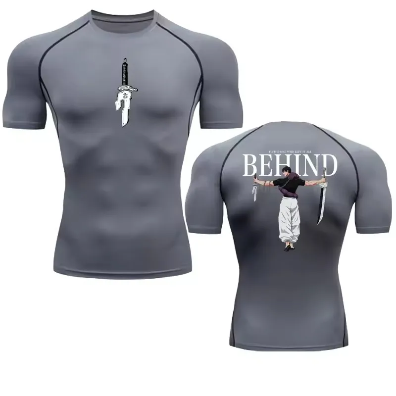 애니메이션 프린트가 들어간 남성용 압박 셔츠, 통기성이 - Anime Merchandise Men 리뷰 및 가격