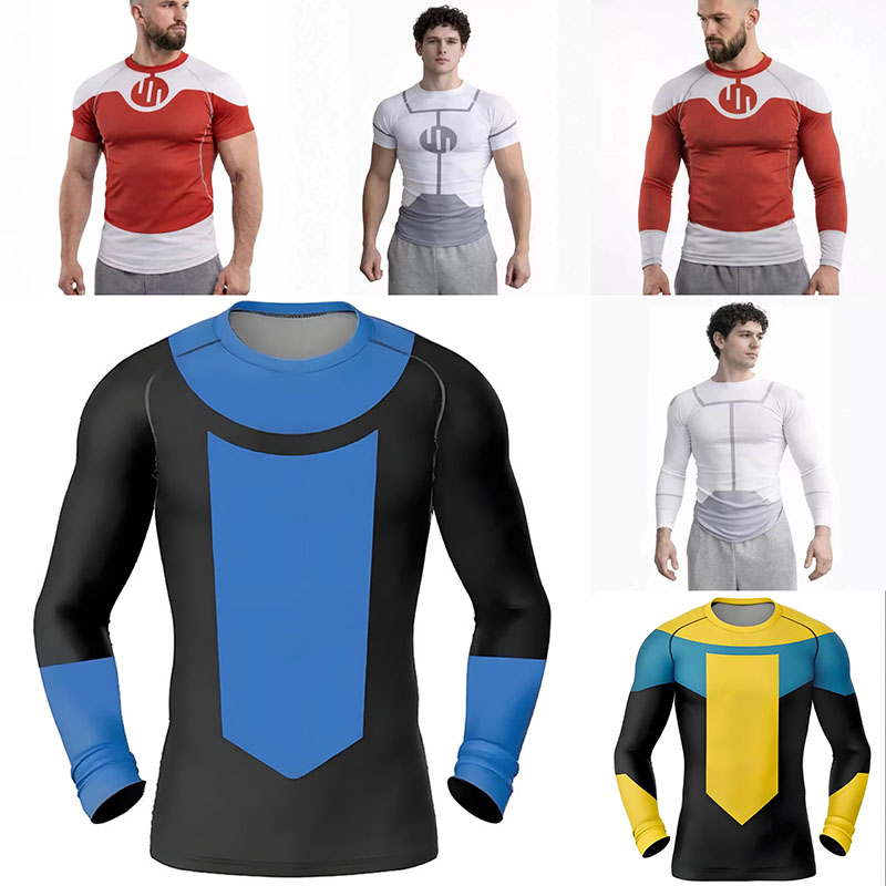 새로운 무적 코스프레 래쉬 가드 다이빙 체육관 티셔츠  - Anime Merchandise Men 리뷰 및 가격