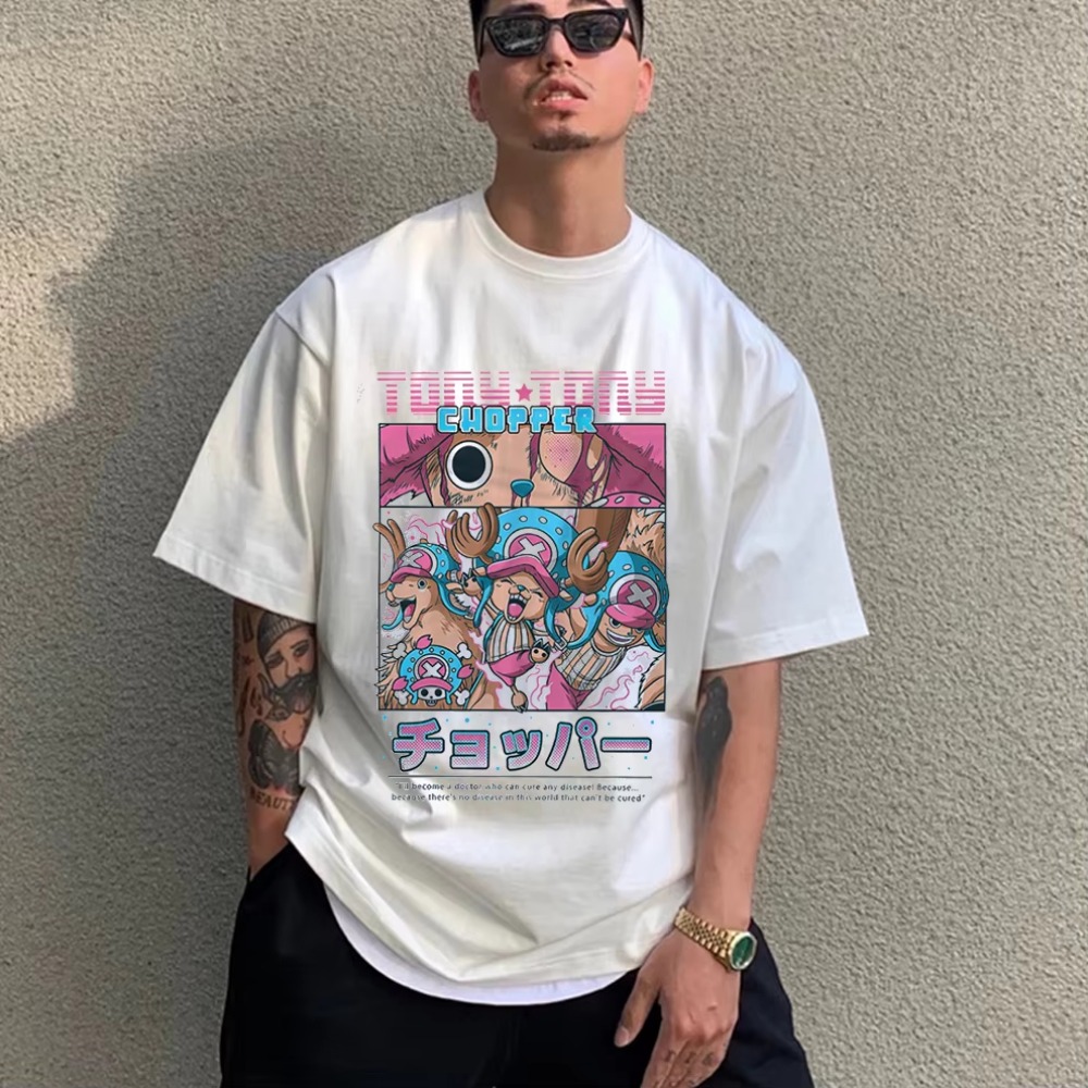 남성 티셔츠 애니메이션 원피스 쵸파 프린트 여름 옷 오 - Anime Merchandise Shop 리뷰 및 가격